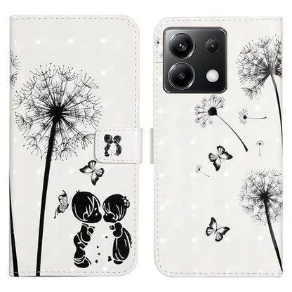 For Xiaomi Poco X6 5G / Redmi Note 13 Pro 5G Case 3D Creative Pattern PU Leather Stand Phone Cover