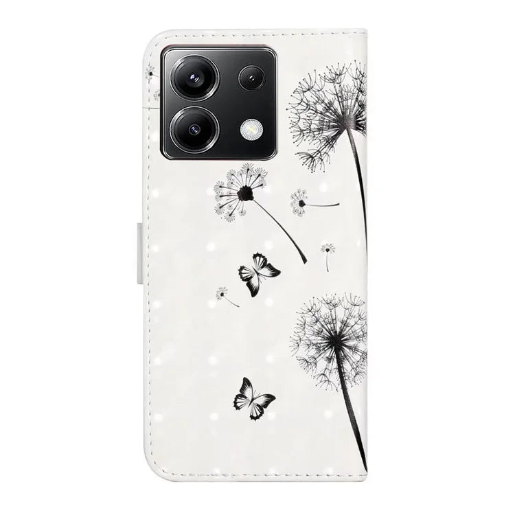 For Xiaomi Poco X6 5G / Redmi Note 13 Pro 5G Case 3D Creative Pattern PU Leather Stand Phone Cover