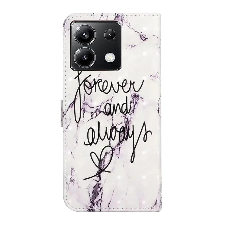 For Xiaomi Poco X6 5G / Redmi Note 13 Pro 5G Case 3D Creative Pattern PU Leather Stand Phone Cover