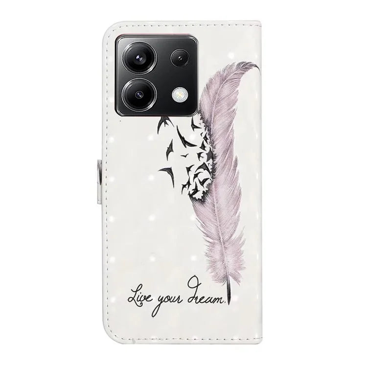 For Xiaomi Poco X6 5G / Redmi Note 13 Pro 5G Case 3D Creative Pattern PU Leather Stand Phone Cover