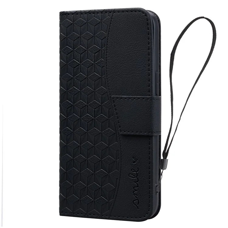 For Samsung Galaxy A16 5G Case Rhombus Pattern Leather Wallet Phone Cover