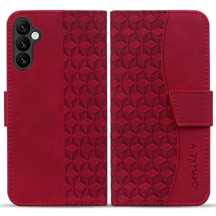 For Samsung Galaxy A16 5G Case Rhombus Pattern Leather Wallet Phone Cover
