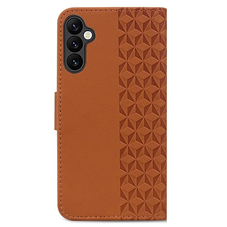 For Samsung Galaxy A16 5G Case Rhombus Pattern Leather Wallet Phone Cover