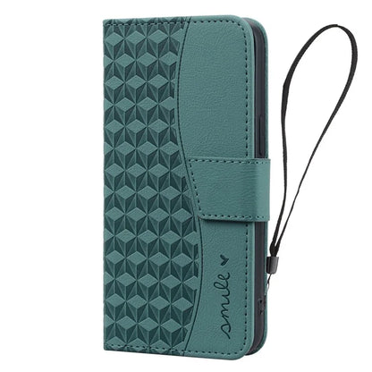 For Samsung Galaxy A16 5G Case Rhombus Pattern Leather Wallet Phone Cover