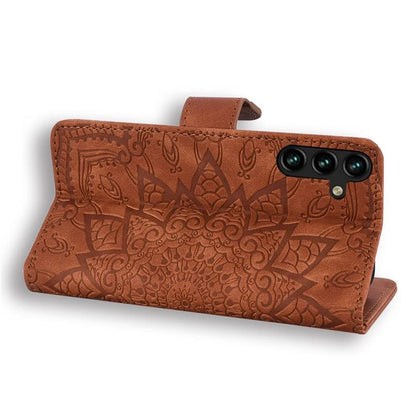 For Samsung Galaxy A16 5G Case PU Leather Wallet Flip Phone Cover Flower Imprinted