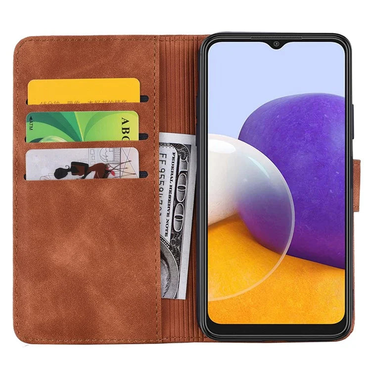 For Samsung Galaxy A16 5G Case PU Leather Wallet Flip Phone Cover Flower Imprinted