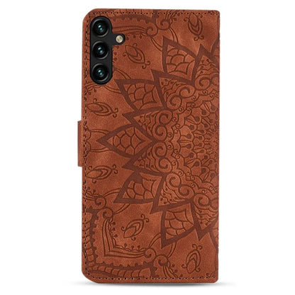 For Samsung Galaxy A16 5G Case PU Leather Wallet Flip Phone Cover Flower Imprinted