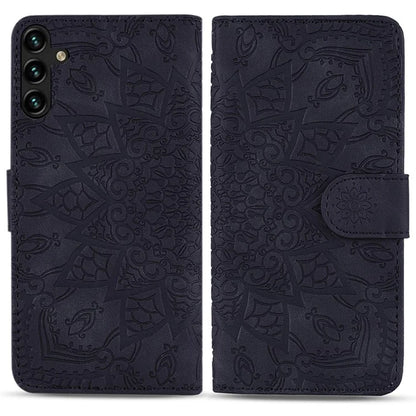 For Samsung Galaxy A16 5G Case PU Leather Wallet Flip Phone Cover Flower Imprinted