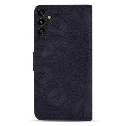 For Samsung Galaxy A16 5G Case PU Leather Wallet Flip Phone Cover Flower Imprinted