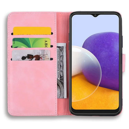 For Samsung Galaxy A16 5G Case PU Leather Wallet Flip Phone Cover Flower Imprinted