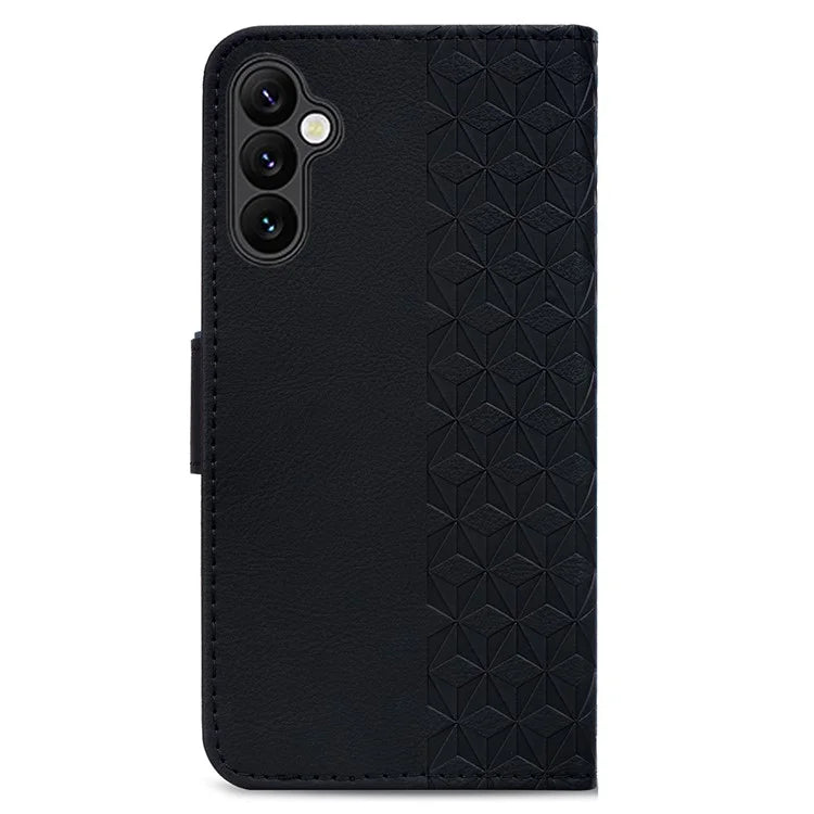 For Samsung Galaxy S24 FE Case Rhombus Pattern Leather Wallet Phone Cover