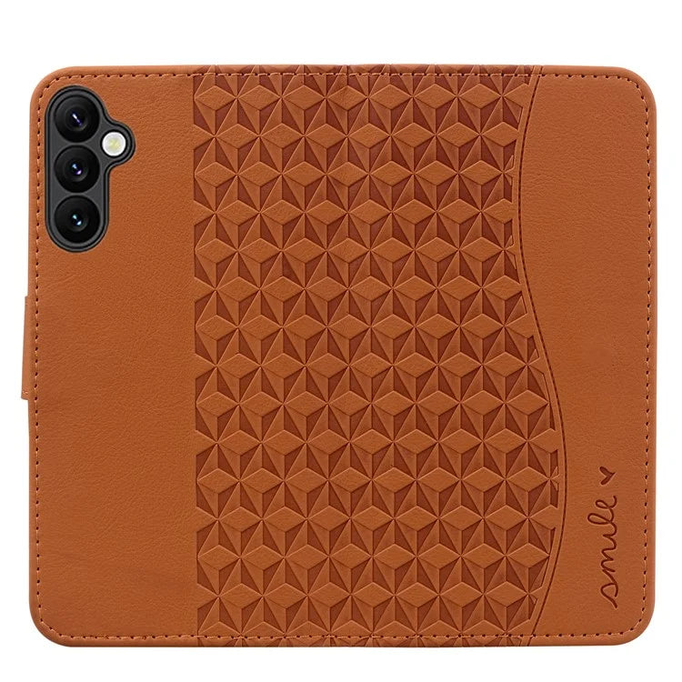 For Samsung Galaxy S24 FE Case Rhombus Pattern Leather Wallet Phone Cover