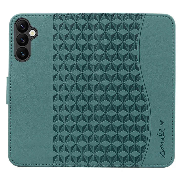 For Samsung Galaxy S24 FE Case Rhombus Pattern Leather Wallet Phone Cover