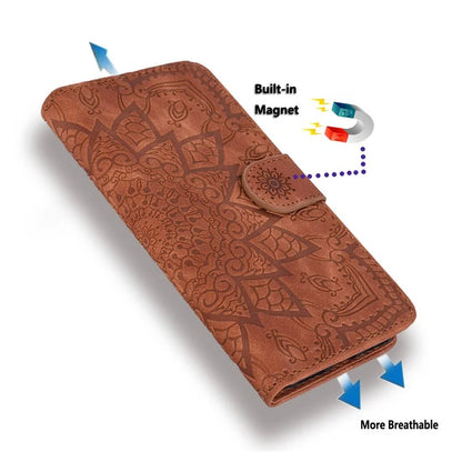 For Samsung Galaxy S24 FE Case PU Leather Wallet Flip Phone Cover Flower Imprinted