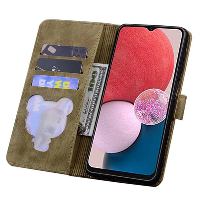 For Samsung Galaxy S24 FE Case Flip Stand Leather Phone Cover Cherry Blossom Cat Imprinted