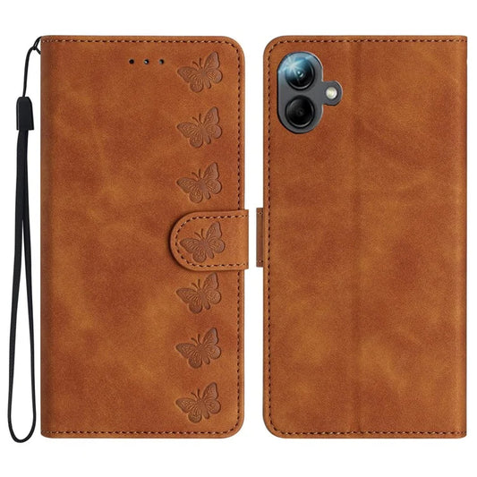 For Samsung Galaxy A06 Case Imprinted Butterfly Leather Wallet Phone Cover