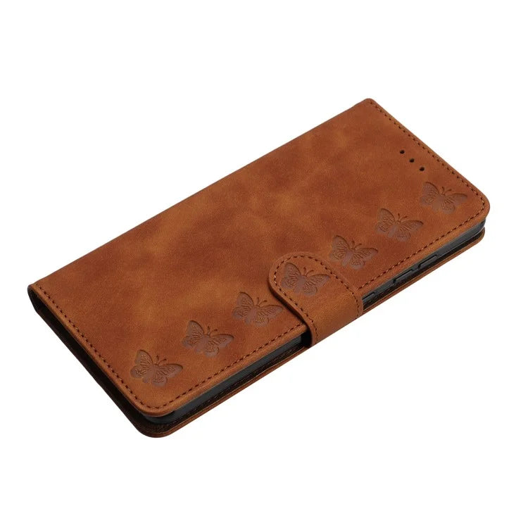 For Samsung Galaxy A06 Case Imprinted Butterfly Leather Wallet Phone Cover