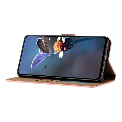 For Samsung Galaxy A06 Case Imprinted Butterfly Leather Wallet Phone Cover