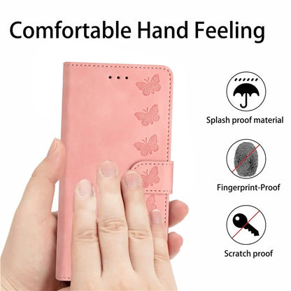 For Samsung Galaxy A06 Case Imprinted Butterfly Leather Wallet Phone Cover