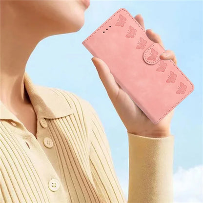 For Samsung Galaxy A06 Case Imprinted Butterfly Leather Wallet Phone Cover