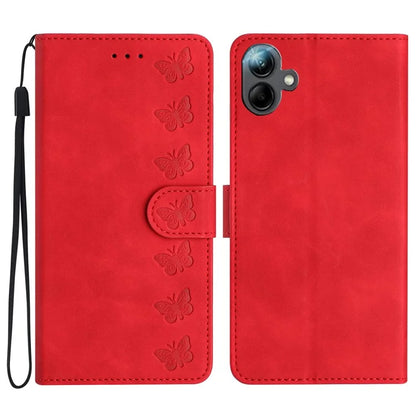 For Samsung Galaxy A06 Case Imprinted Butterfly Leather Wallet Phone Cover