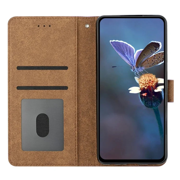 For Samsung Galaxy A06 Case Imprinted Butterfly Leather Wallet Phone Cover