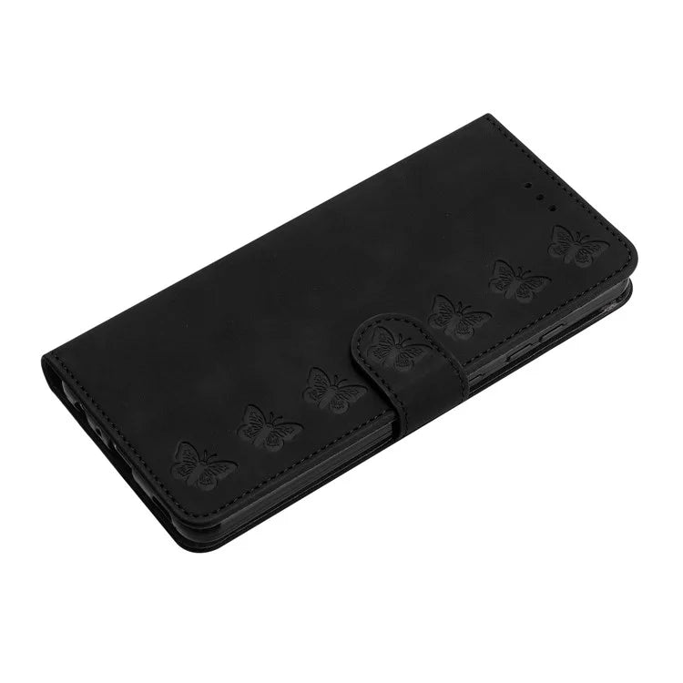 For Samsung Galaxy A06 Case Imprinted Butterfly Leather Wallet Phone Cover