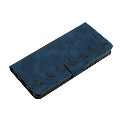 For Samsung Galaxy A06 Case Imprinted Butterfly Leather Wallet Phone Cover