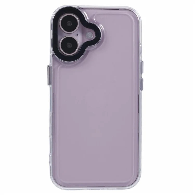 For iPhone 16 Plus Clear Phone Case PC+TPU Hybrid Back Cover