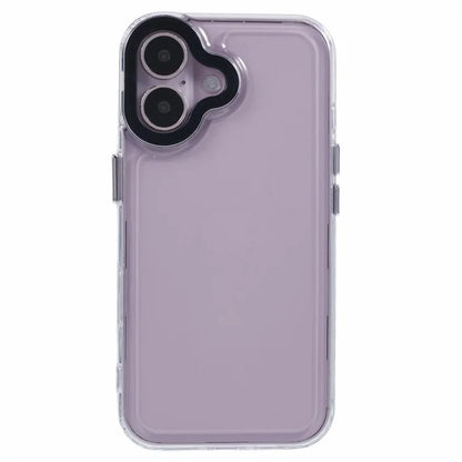 For iPhone 16 Plus Clear Phone Case PC+TPU Hybrid Back Cover