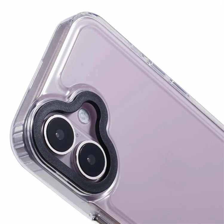 For iPhone 16 Plus Clear Phone Case PC+TPU Hybrid Back Cover