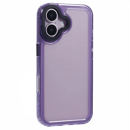 For iPhone 16 Plus Clear Phone Case PC+TPU Hybrid Back Cover