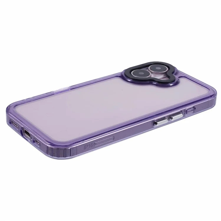 For iPhone 16 Plus Clear Phone Case PC+TPU Hybrid Back Cover