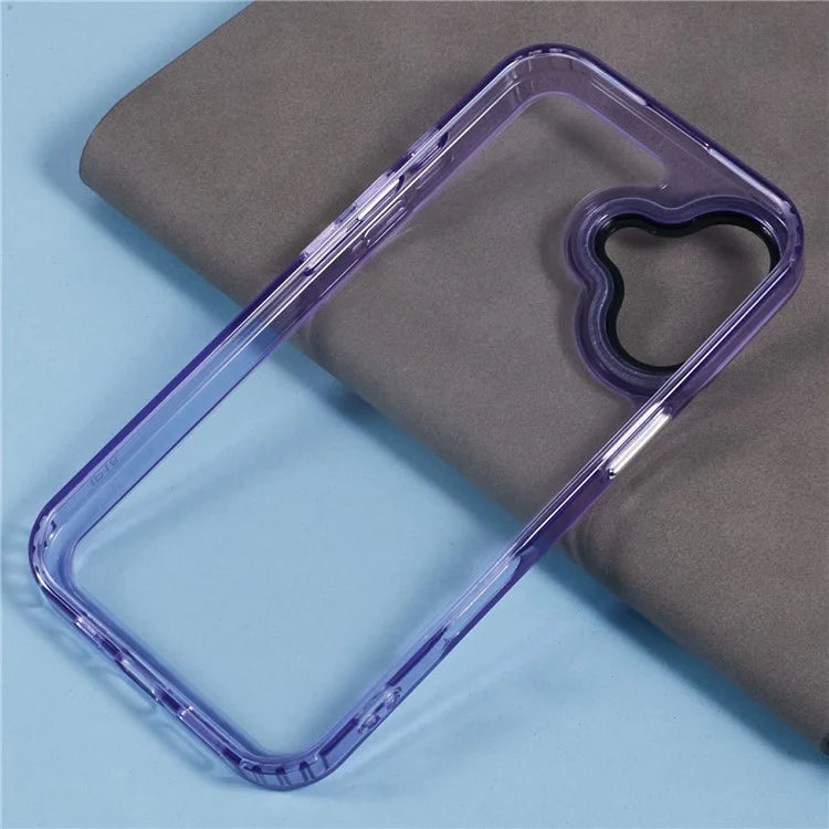 For iPhone 16 Plus Clear Phone Case PC+TPU Hybrid Back Cover