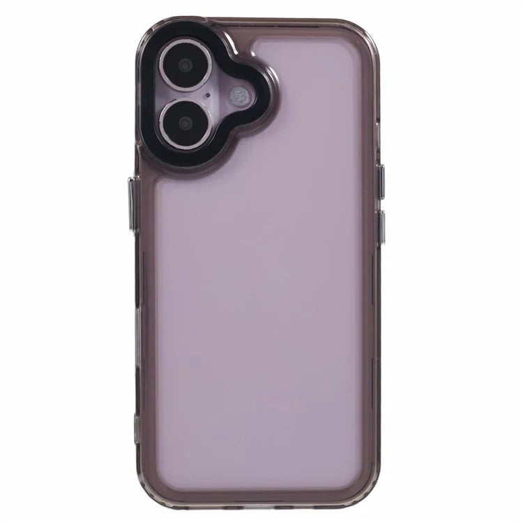 For iPhone 16 Plus Clear Phone Case PC+TPU Hybrid Back Cover