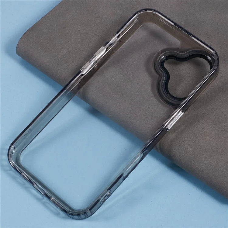 For iPhone 16 Plus Clear Phone Case PC+TPU Hybrid Back Cover