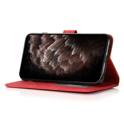 For Samsung Galaxy A06 Cover Color Splicing Wallet Stand Leather Phone Case with Wrist Strap