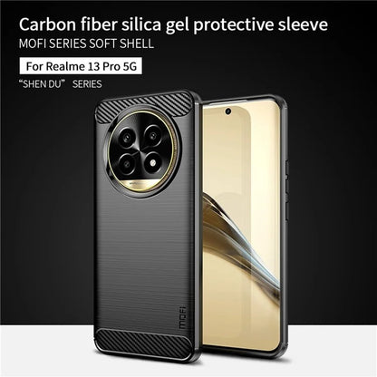 MOFI JK TPU Series-1 For Realme 13 Pro+ 5G / 13 Pro 5G Case Carbon Fiber Texture TPU Soft Phone Cover