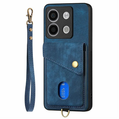 D1 For Xiaomi Poco X6 5G / Redmi Note 13 Pro 5G Retro Case Card Slot Kickstand Leather + TPU Phone Cover