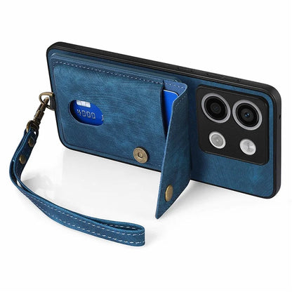 D1 For Xiaomi Poco X6 5G / Redmi Note 13 Pro 5G Retro Case Card Slot Kickstand Leather + TPU Phone Cover