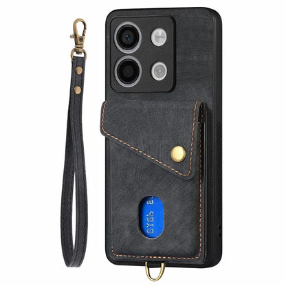 D1 For Xiaomi Poco X6 5G / Redmi Note 13 Pro 5G Retro Case Card Slot Kickstand Leather + TPU Phone Cover
