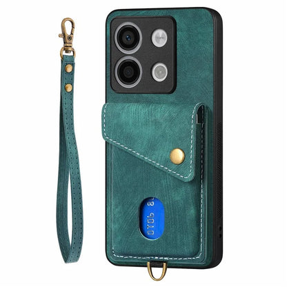 D1 For Xiaomi Poco X6 5G / Redmi Note 13 Pro 5G Retro Case Card Slot Kickstand Leather + TPU Phone Cover