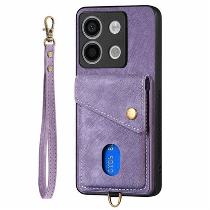 D1 For Xiaomi Poco X6 5G / Redmi Note 13 Pro 5G Retro Case Card Slot Kickstand Leather + TPU Phone Cover