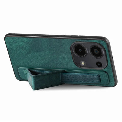 D11 For Xiaomi Poco M6 Pro 4G / Redmi Note 13 Pro 4G Case Wristband Leather + TPU Phone Cover