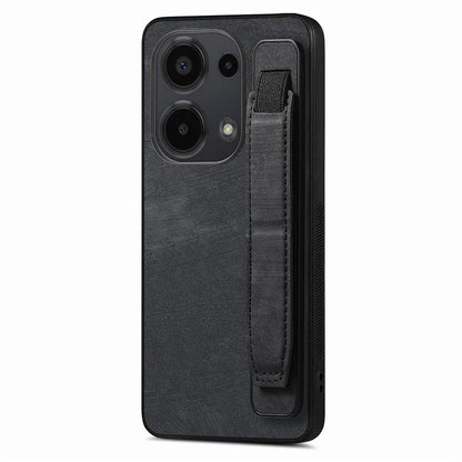 D11 For Xiaomi Poco M6 Pro 4G / Redmi Note 13 Pro 4G Case Wristband Leather + TPU Phone Cover