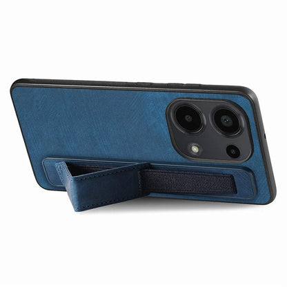 D11 For Xiaomi Poco M6 Pro 4G / Redmi Note 13 Pro 4G Case Wristband Leather + TPU Phone Cover