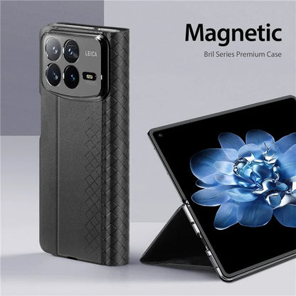 DUX DUCIS Bril Series for Xiaomi Mix Fold 4 5G Case Leather+PC Stand Phone Cover