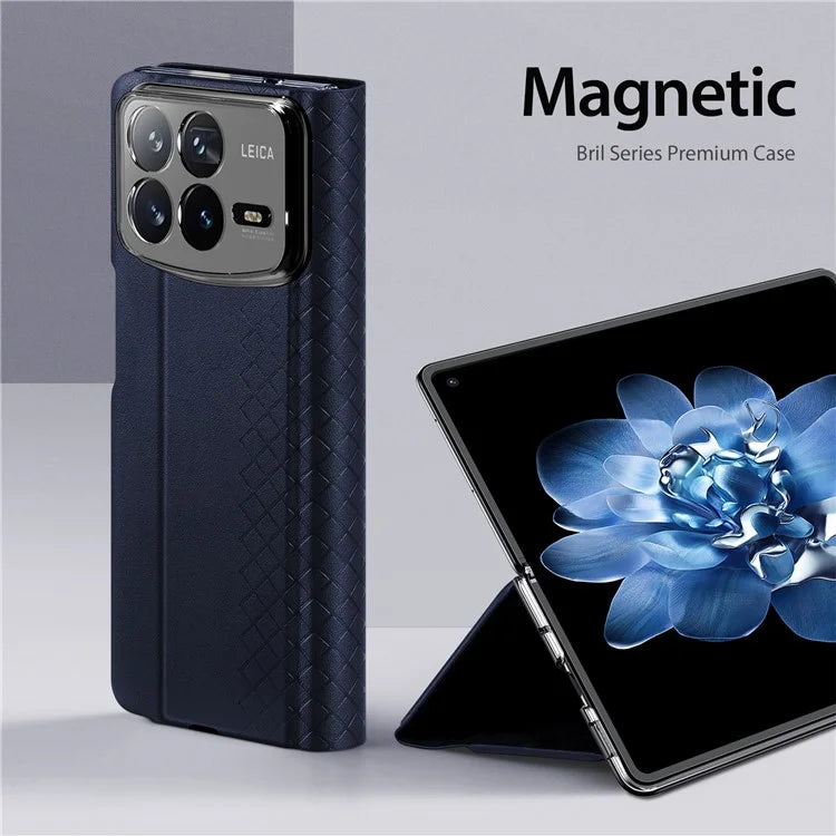 DUX DUCIS Bril Series for Xiaomi Mix Fold 4 5G Case Leather+PC Stand Phone Cover
