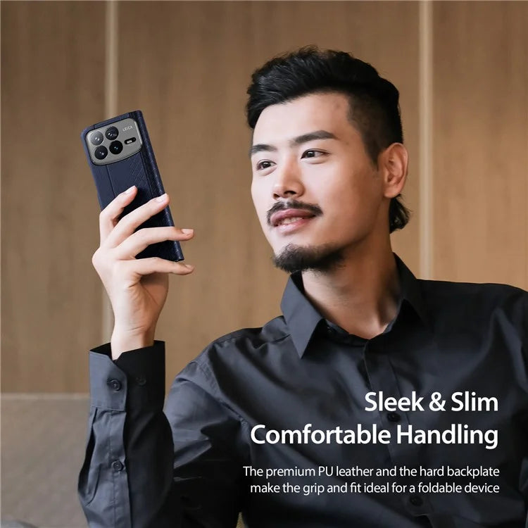 DUX DUCIS Bril Series for Xiaomi Mix Fold 4 5G Case Leather+PC Stand Phone Cover