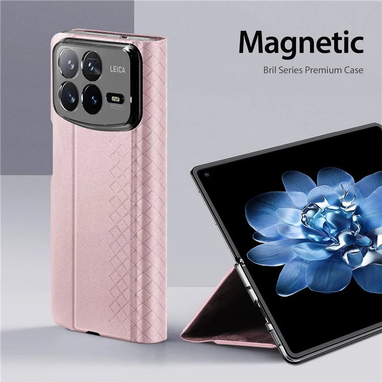 DUX DUCIS Bril Series for Xiaomi Mix Fold 4 5G Case Leather+PC Stand Phone Cover